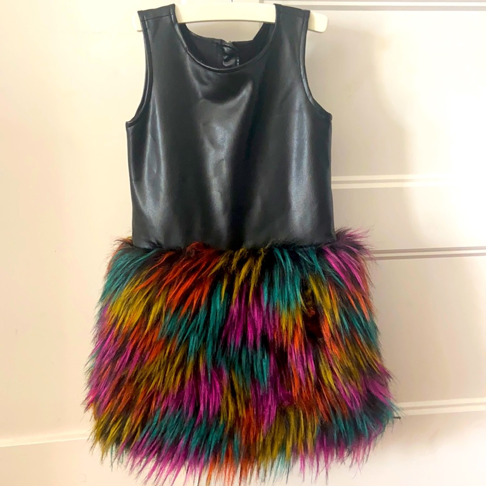 Little Girls Appaman Fancy Leather and Fur Dress